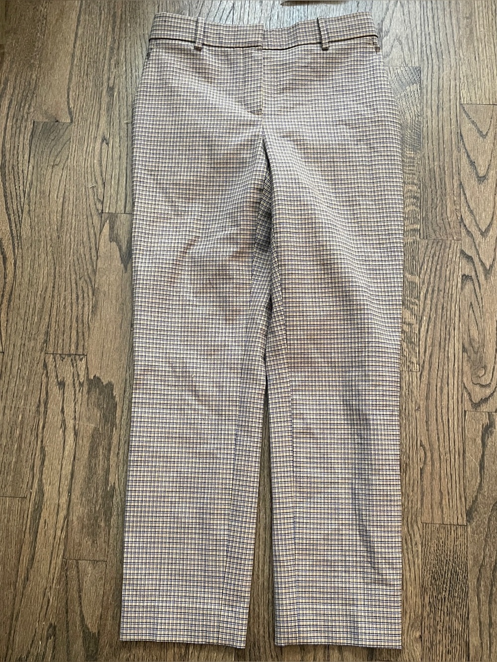Theory Virgin Wool Tribeca Portland Plaid Office Dress Pants Women’s Size 2